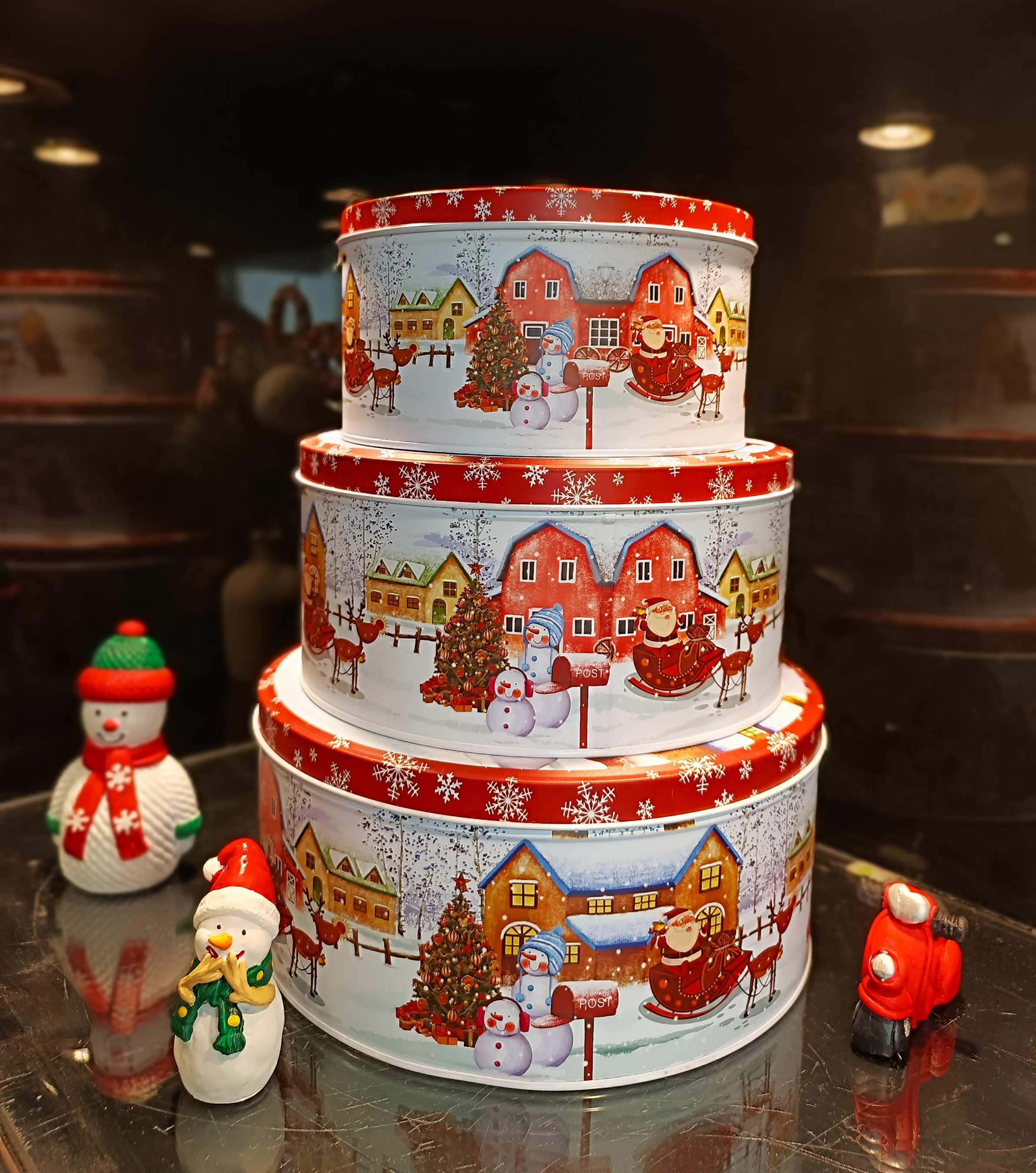 باکس فلزی دایره ای کریسمسی