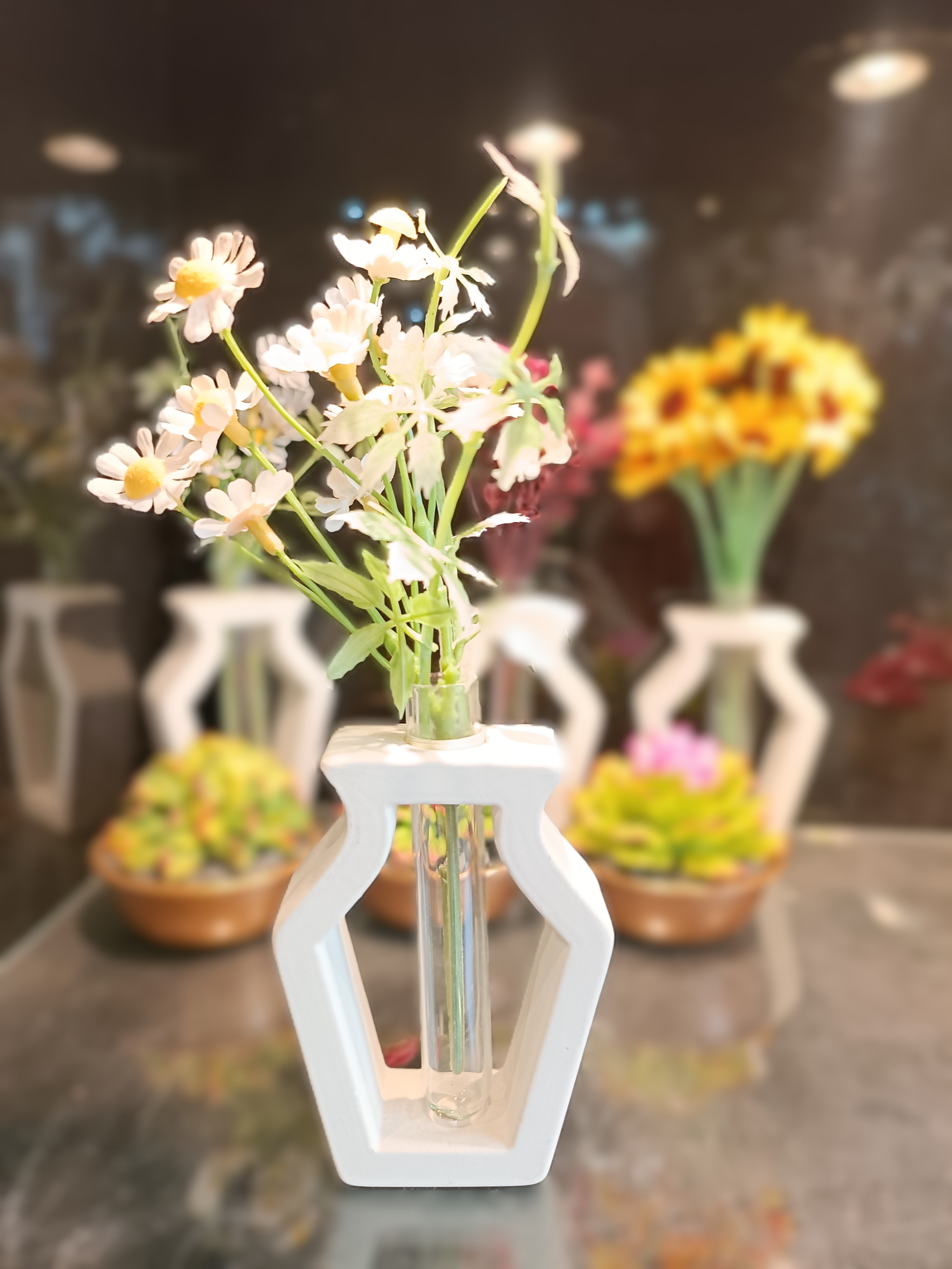 با گل بابونه